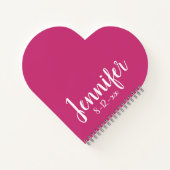 Gepersonaliseerde roze bruidsbruidsbruideweddensch notitieboek (Achterkant)