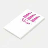 Gepersonaliseerde roze bruidsbruidsdress Weddensch Post-it® Notes (Schuin)
