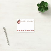 Gepersonaliseerde Roze Bruine Lieveheersbeestjes P Post-it® Notes (Kantoor)