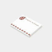 Gepersonaliseerde Roze Bruine Lieveheersbeestjes P Post-it® Notes (Schuin)