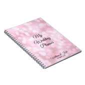 Gepersonaliseerde Roze bubbels Bruiloft Planner No Notitieboek (Rechterzijde)