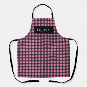 Gepersonaliseerde roze Buffel Plaid Keuken Schort