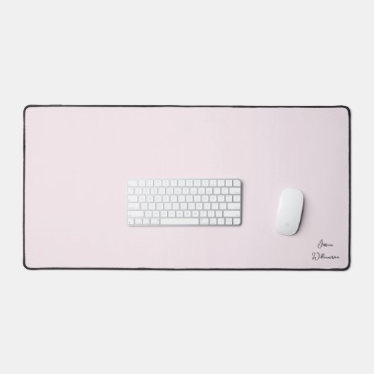 Gepersonaliseerde roze bureaumat met aangepaste na (Keyboard & Muis)