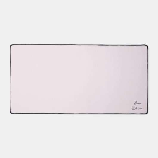 Gepersonaliseerde roze bureaumat met aangepaste na (Voorkant)