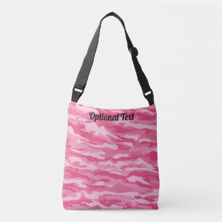 Gepersonaliseerde roze camouflage print crossbody  tas