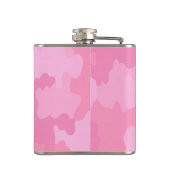 Gepersonaliseerde roze camouflagefles heupfles (Achterkant)