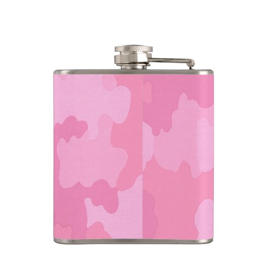 Gepersonaliseerde roze camouflagefles heupfles (Achterkant)