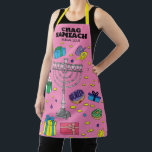 Gepersonaliseerde roze Chanoeka Schort<br><div class="desc">Gepersonaliseerd roze Chanoeka Schort. Alle tekst kan worden bewerkt.</div>
