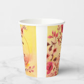 Gepersonaliseerde roze Cherry Blossom Paper Cup Papieren Bekers (Links)