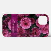 Gepersonaliseerde roze Chrysanthemum bloem Case-Mate iPhone Case (Achterkant (horizontaal))