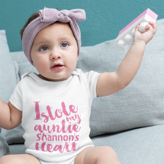 Gepersonaliseerde Roze Citaat Stole Het Hart Van M Romper