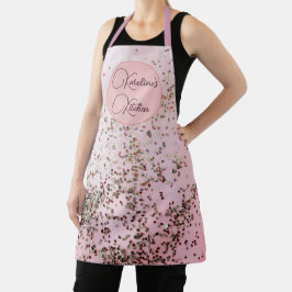 Gepersonaliseerde roze Confetti Schort