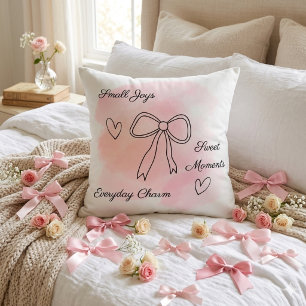 Gepersonaliseerde Roze Coquette Aquarel Worp Kusse Kussen