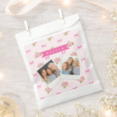 Gepersonaliseerde Roze Coquette Meisjesachtige Str Bedankzakje (Geknipt)