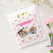 Gepersonaliseerde Roze Coquette Meisjesachtige Str Bedankzakje (Gezegeld)