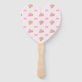 Gepersonaliseerde Roze Coquette Meisjesachtige Str Handwaaier (Achterkant)