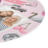 Gepersonaliseerde Roze Coquette Retro Knuffel Tedd Snijplank (Hoek)