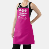 Gepersonaliseerde roze cupcake bakken schort voor  (Insitu)