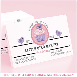 Gepersonaliseerde Roze Cupcake Bakkerij Visitekaartje