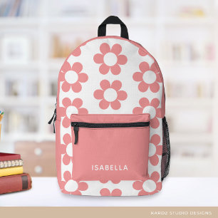 Gepersonaliseerde Roze Daisy Meisje Rugzak
