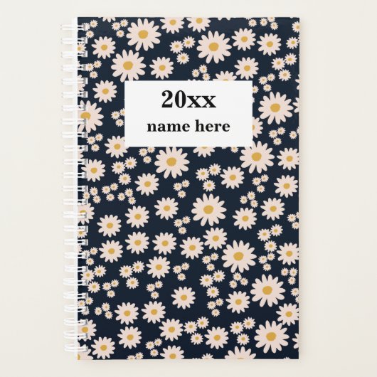 Gepersonaliseerde Roze Daisy Planner (Voorkant)