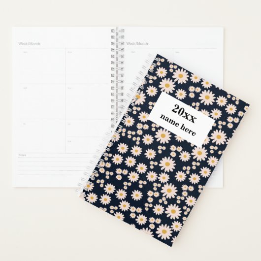 Gepersonaliseerde Roze Daisy Planner (Display)