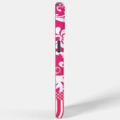 Gepersonaliseerde roze Damask Love Bird Case-Mate iPhone Case (Achterkant / Rechts)