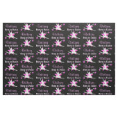 GEPERSONALISEERDE ROZE DANSSTER STOF (Fat Quarter)