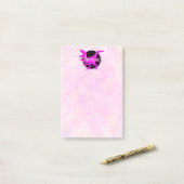 Gepersonaliseerde Roze Dinosaurus Post-it® Notes (Op bureau)