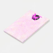 Gepersonaliseerde Roze Dinosaurus Post-it® Notes (Schuin)