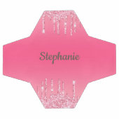 Gepersonaliseerde Roze Drip Glitter Trendy Glam Voetbal (Enkel)
