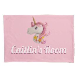 Gepersonaliseerde Roze Eenhoorn Ballon Meisje's Sl Kussensloop