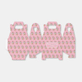 Gepersonaliseerde Roze Eenhoorn Party Favor Boxes Bedankdoosjes (Uitgevouwen)