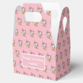 Gepersonaliseerde Roze Eenhoorn Party Favor Boxes Bedankdoosjes (Geopend)