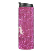 Gepersonaliseerde Roze Eenhoorn Thermische Tumbler Thermosbeker (Geroteerd rechts)