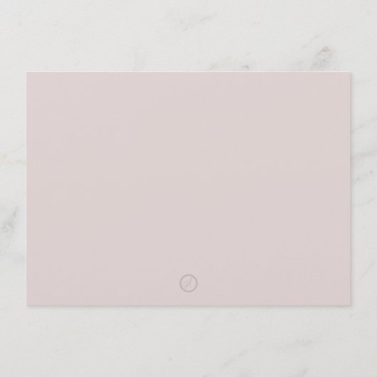 Gepersonaliseerde roze eenvoudige moderne border B Bedankkaart (Achterkant)