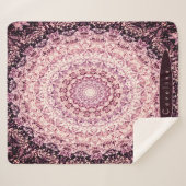 Gepersonaliseerde roze en Bourgondische stenen Man Sherpa Deken (Voorkant (horizontaal))