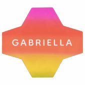 Gepersonaliseerde roze en Oranje Gradient Custom N Voetbal (Enkel)