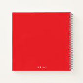 Gepersonaliseerde roze en rode hart blokken tijdsc notitieboek (Achterkant)