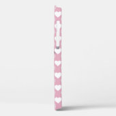 Gepersonaliseerde roze en witte harten Case-Mate iPhone case (Achterkant / Links)