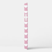 Gepersonaliseerde roze en witte harten Case-Mate iPhone case (Achterkant / Rechts)