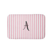 Gepersonaliseerde roze en witte stripe Bath Mat (Voorkant)