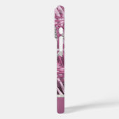 Gepersonaliseerde roze en zilveren glitter palmen Case-Mate iPhone case (Achterkant / Links)