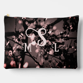 Gepersonaliseerde Roze en Zwart Abstract Botanisch Etui