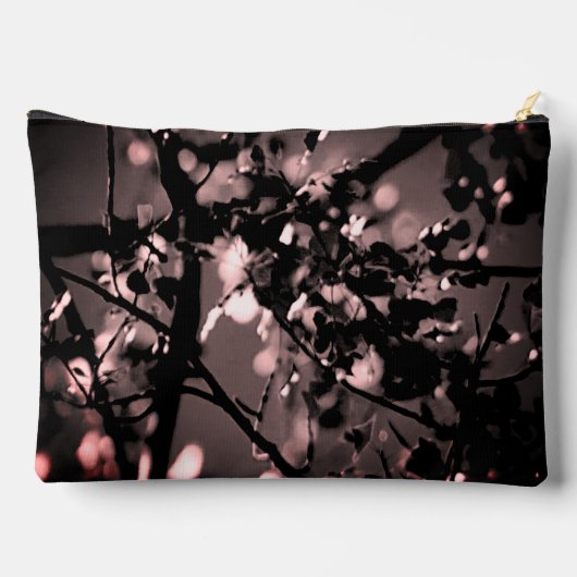 Gepersonaliseerde Roze en Zwart Abstract Botanisch Etui (Achterkant)