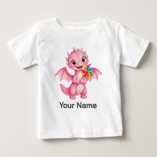Gepersonaliseerde Roze Fantasie Draken Windmolen B (Voorkant)
