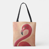 Gepersonaliseerde roze flamingo Art Tote Bag (Achterkant)