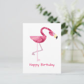 Gepersonaliseerde roze flamingo Bird Briefkaart (Staand voorkant)