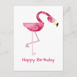 Gepersonaliseerde roze flamingo Bird Briefkaart
