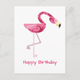 Gepersonaliseerde roze flamingo Bird Briefkaart